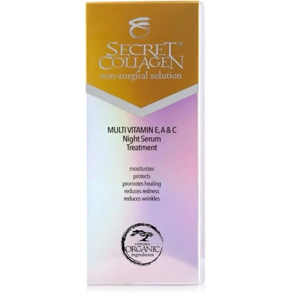 Secret Collagen Vitamin E A C Night Serum with Retinol‎ Firming Hydrating NEW